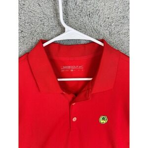 Nike Golf Shirt Adult Size Extra Large Dri-Fit Red Polo Athletic Rugby Mens